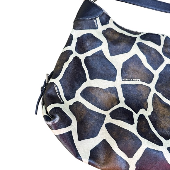 Dooney & Bourke Giraffe Print Shoulder Bag - Brown and Cream - Picture 6 of 11